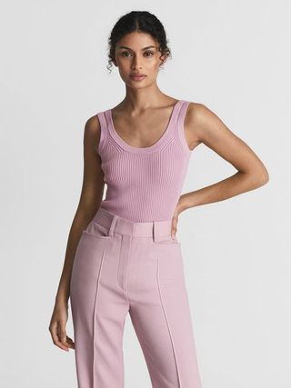 Reiss + Pink Sabrina Double Strap Knitted Vest
