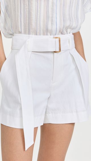 Vince + Belted Twill Shorts