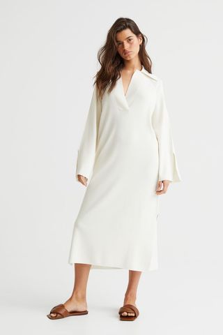 H&M + Fine-Knit Silk-Blend Dress