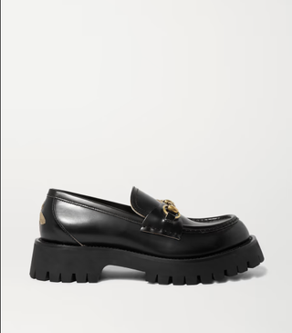Gucci + Horsebit-Detailed Metallic Embroidered Leather Platform Loafers