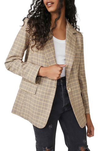 Free People + Crosby Plaid Blazer