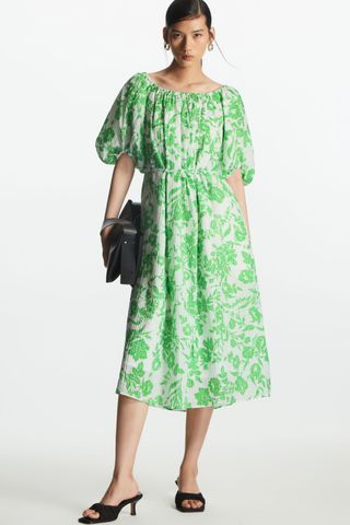 COS + Off-the-Shoulder Floral Print Dress
