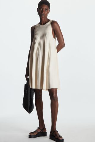 COS + Pleated A-Line Mini Dress