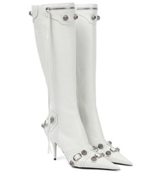 Balenciaga + Cagole Leather Knee-High Boots