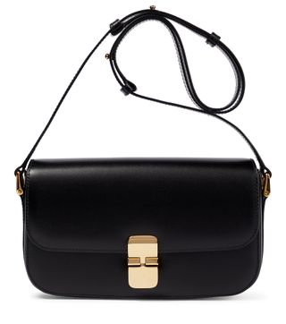 APC + Grace Baguette Leather Shoulder Bag