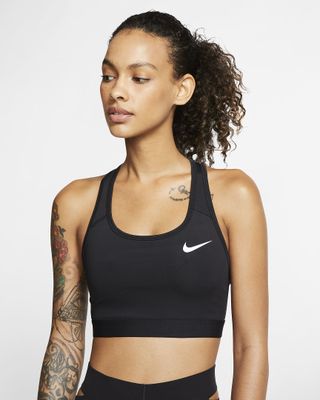 Nike + Dri-Fit Swoosh Medium-Support Non-Padded Sports Bra