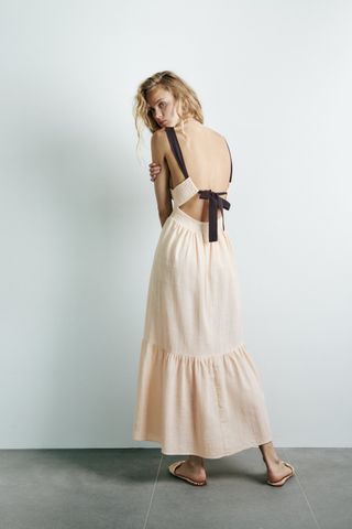Zara + Open Back Rustic Dress