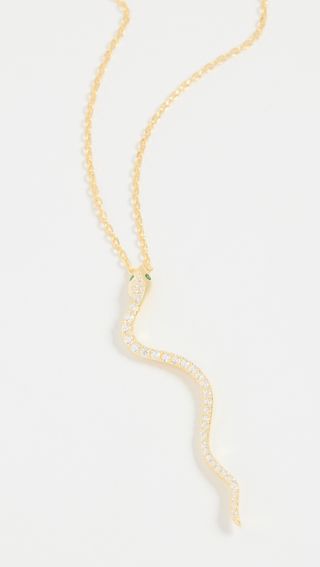 Adina's Jewels + Pav Snake Drop Necklace