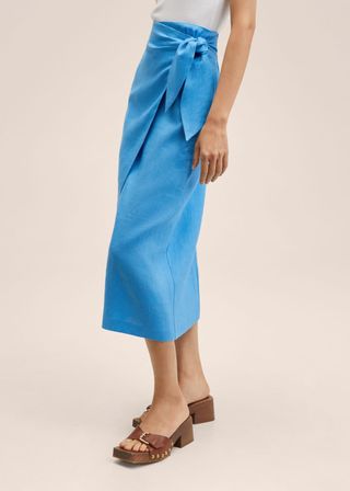 Mango + 100% Linen Skirt