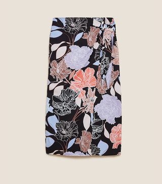Autograph + Floral Midi Wrap Skirt