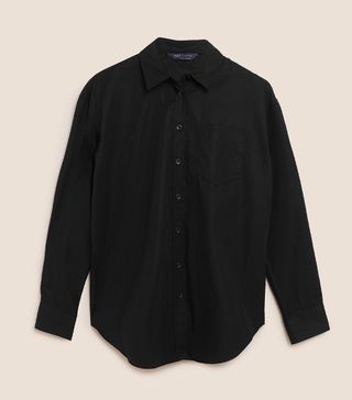 M&S Collection + Pure Cotton Oversized Girlfriend Shirt