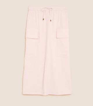 M&S Collection + Satin Side Split Midaxi Utility Skirt