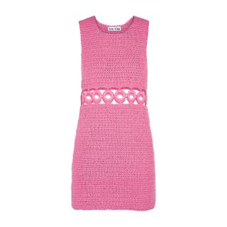 CRO-CHE + Baby Love Pink Cut-Out Crochet Dress