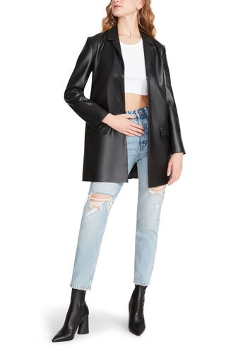 Bb Dakota by Steve Madden + Rock Star Faux Leather Boyfriend Blazer