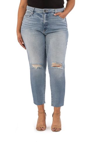 Kut From the Kloth + Rachael Fab Ab High Waist Raw Hem Jeans