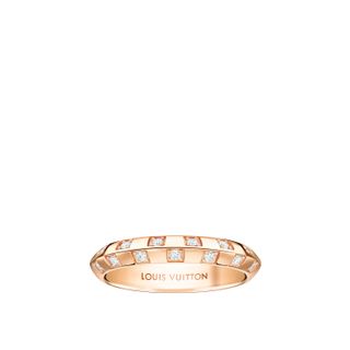 Louis Vuitton + LV Diamonds Damier Ring, Pink Gold and Diamonds