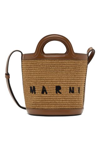 Marni + Tan Mini Tropicalia Bucket Bag