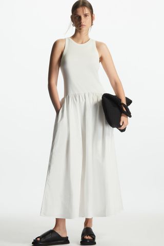 COS + Contrast Panel Midi Dress