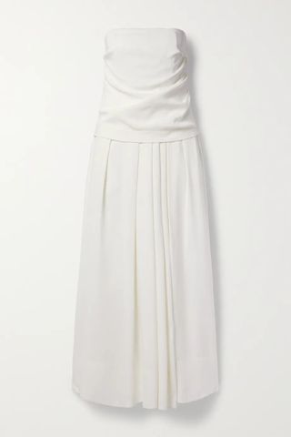 Co + Strapless Gathered Stretch-Jersey Maxi Dress