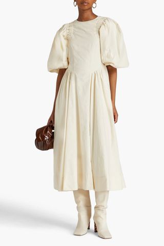 Rejina Pyo + Open-Back Cotton-Poplin Midi Dress