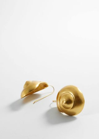 Mango + Metallic Shell Earrings