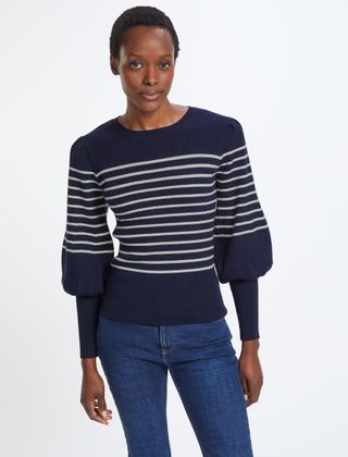 Cefinn + Eva Crew Neck Blouson Sleeve Jumper