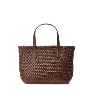 Ralph Lauren + Woven Leather Large Merritt Tote for Women