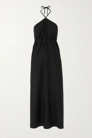 Baserange + Ligo Silk-Voile Halterneck Maxi Dress