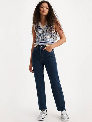 Levi + Ribcage Straight Ankle Jeans