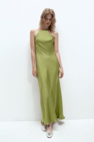 Zara + Satin Strappy Dress