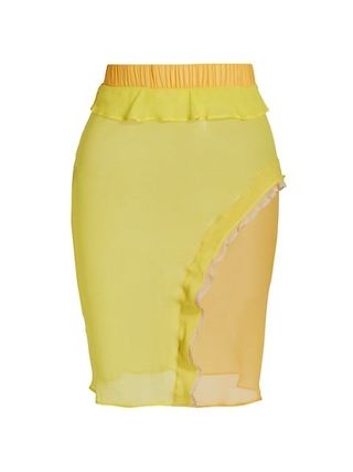 Christopher Esber + Concave Bias Layered Sheer Skirt