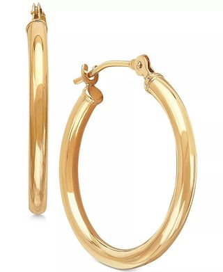 Macy's + Polished Tube Hoop Earrings in 10k Gold, 4/5 inch