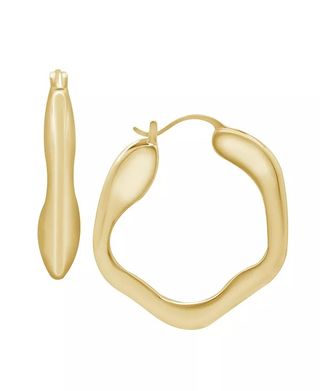 And Now This + Gold or Silver Plated Wave Look Click Top Earrings