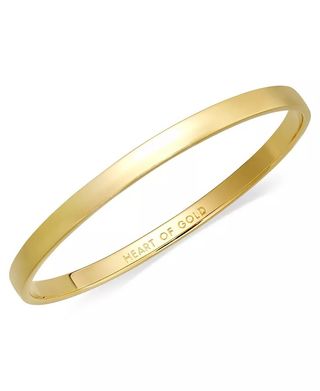 Kate Spade New York + Bracelet, 12k Gold-Plated Heart of Gold Idiom Bangle Bracelet