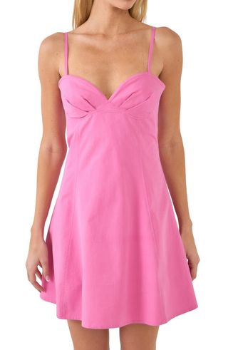 Endless Rose + Sweetheart Neck Fit & Flare Minidress