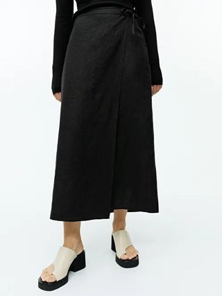 Arket + Linen Wrap Skirt