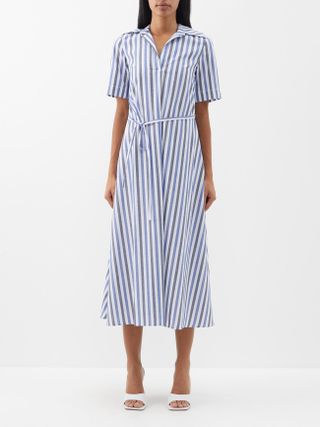 E.Stott + Charlie Striped Cotton-Poplin Shirt Dress