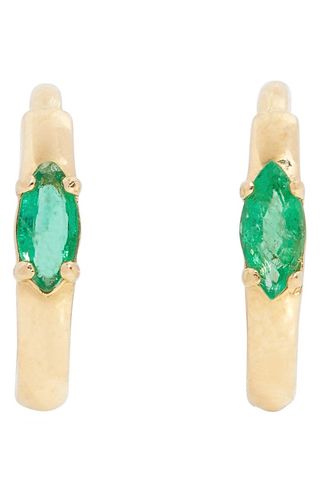 Stone and Strand + Mini Green With Envy Huggie Hoop Earrings