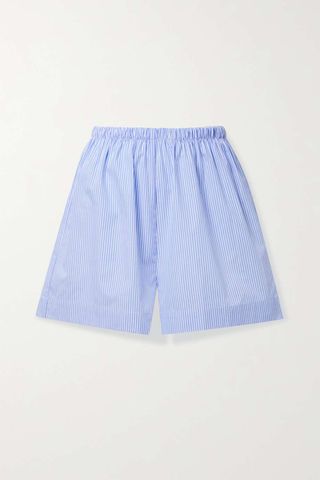 Baserange + Ole Striped Organic Cotton-Poplin Shorts
