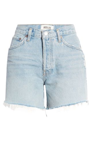 Agolde + Parker Long Organic Cotton Denim Shorts