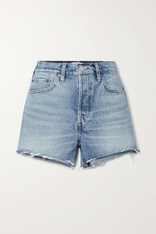 RE/DONE + 70s Frayed Denim Shorts