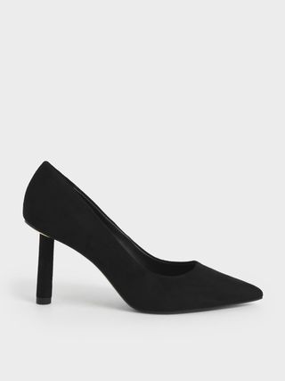 Charles & Keith + Blktxt Textured Cylindrical Heel Pumps