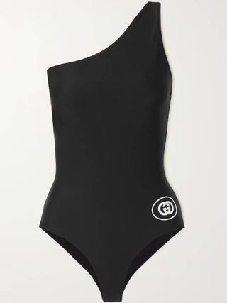 Gucci + Love Parade One-Shoulder Swimsuit