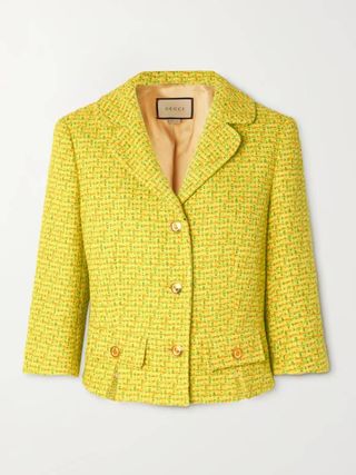 Gucci + Love Parade Cotton-Blend Tweed Jacket