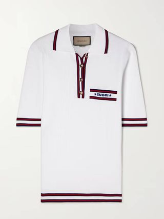 Gucci + Love Parade Embroidered Terry Polo Shirt
