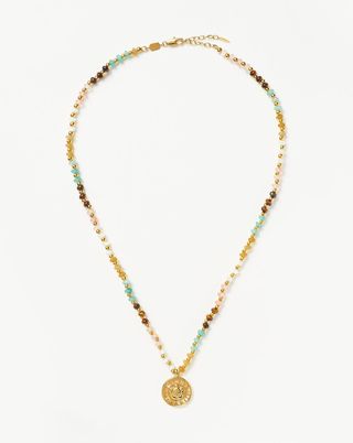 Missoma + Good Vibes Sunshine Medallion Beaded Necklace