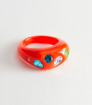 & Other Stories + Rhinestone Adorned Resin Ring