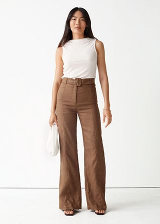 & Other Stories + Flared Linen Trousers