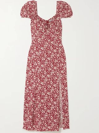 Reformation + Teyana Floral-Print Crepe Midi Dress