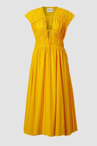Tove Studio + Ceres Cotton Midi Dress Golden Yellow